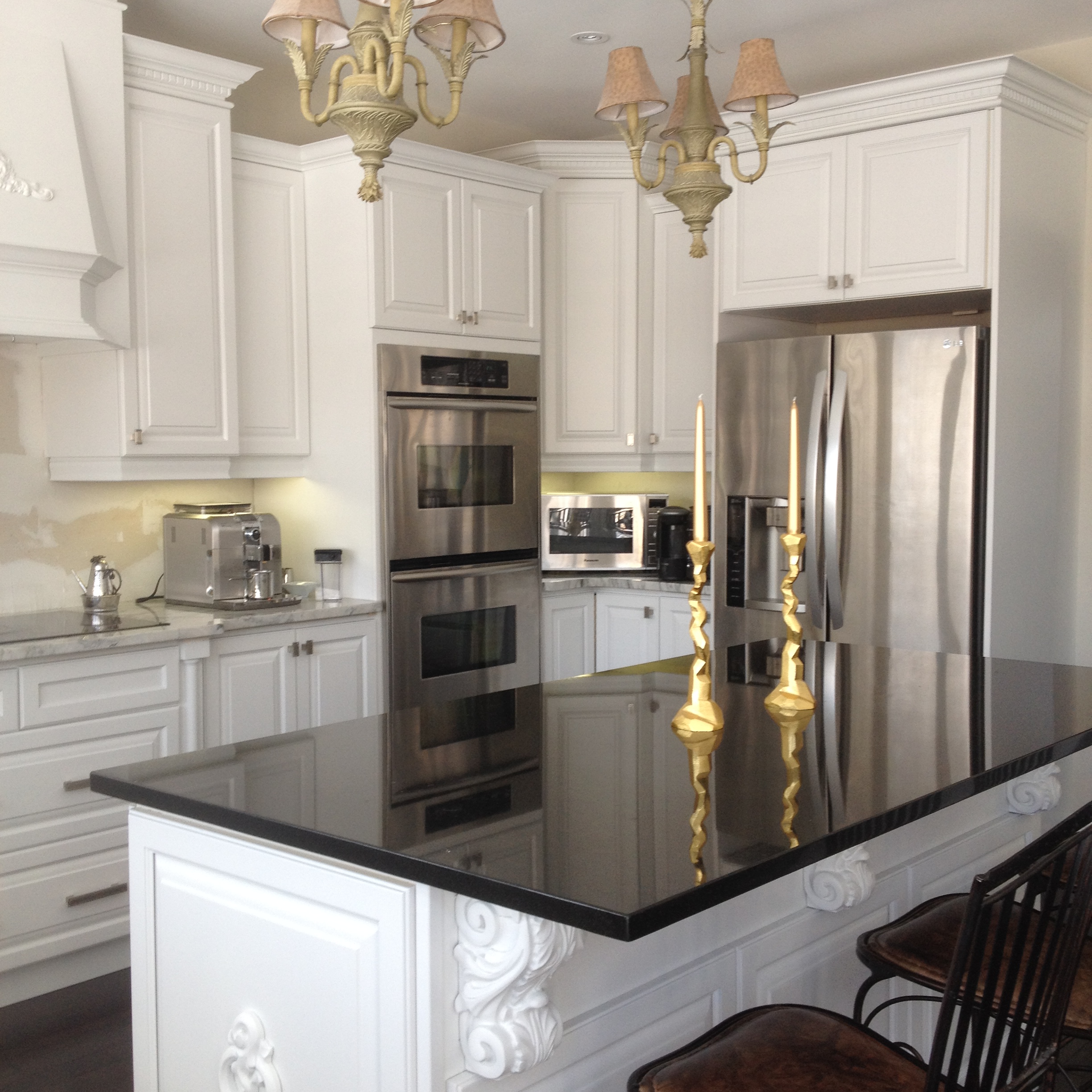 Spray Painted Kitchen Cabinets Done In Sherwin Williams Kem Aqua